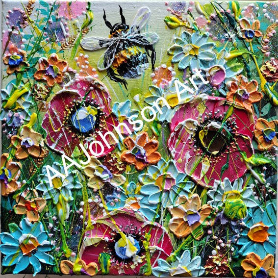 Bumblebee Painting - Glitter Drops